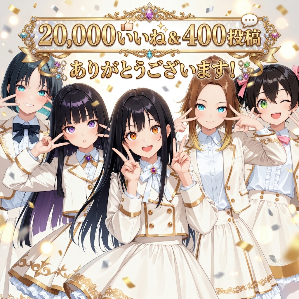 20,000いいね＆400投稿ありがとうございます！✨