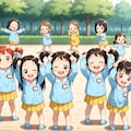 手ツインテ園児たち 2枚目