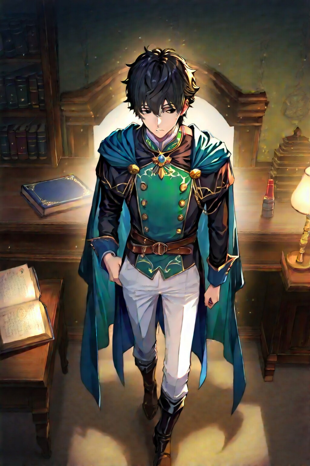 ファンタジーな洞窟地下、大きな男性学者2-3-2-6 | の人気AIイラスト・グラビア