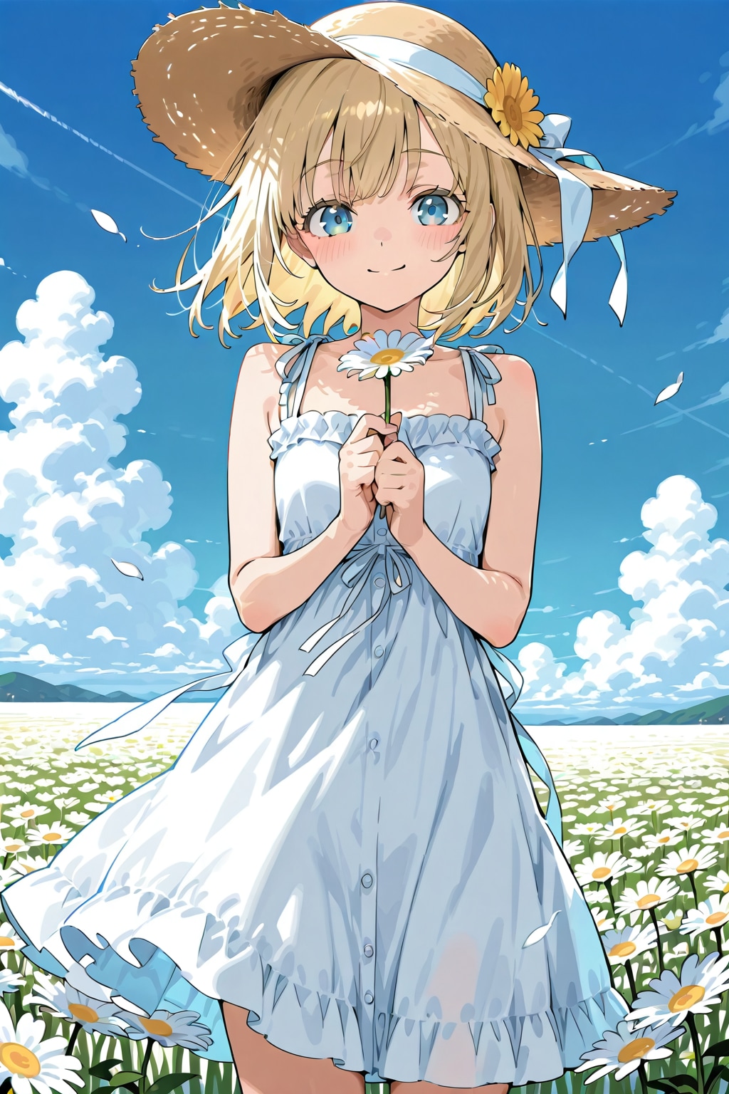 ヒナギク畑にて