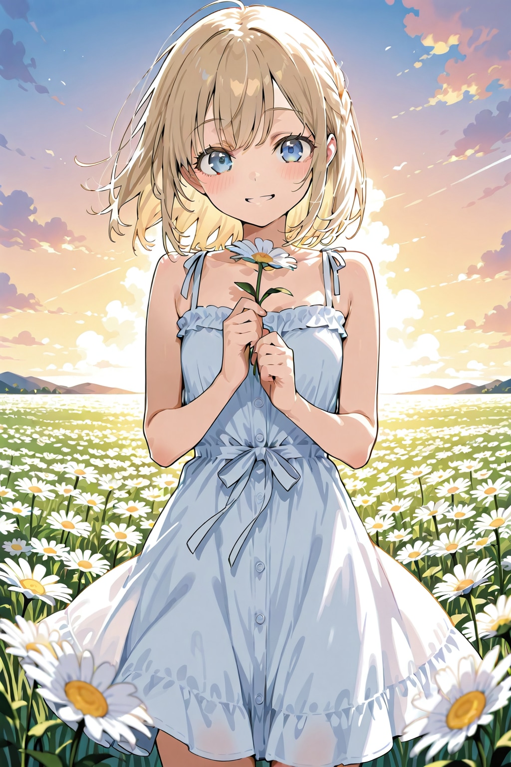 ヒナギク畑にて