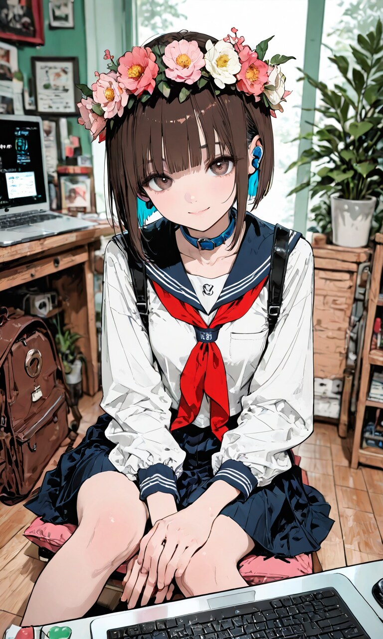 PCが得意な中学生 | の人気AIイラスト・グラビア