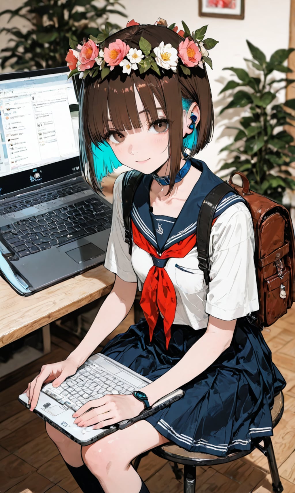 PCが得意な中学生