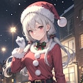 クリスマスだよ！銀髪おさげちゃん 2枚目