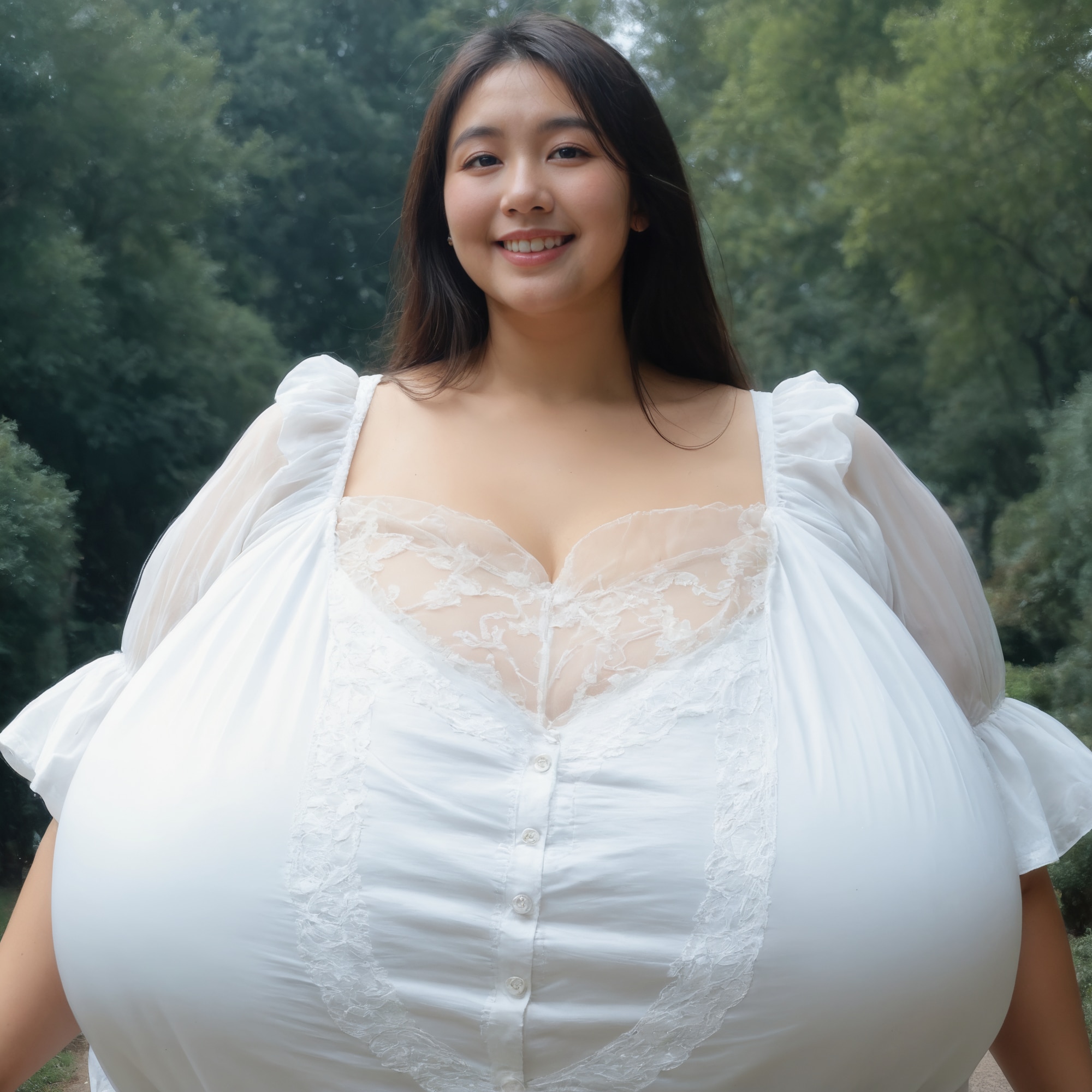 ぽっちゃり彼女と公園散歩
