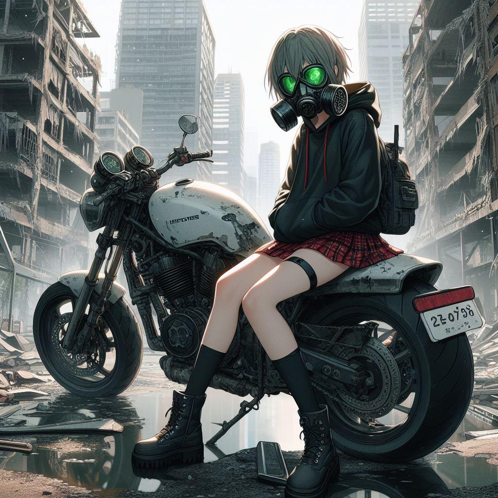 退廃世界とガスマスク少女