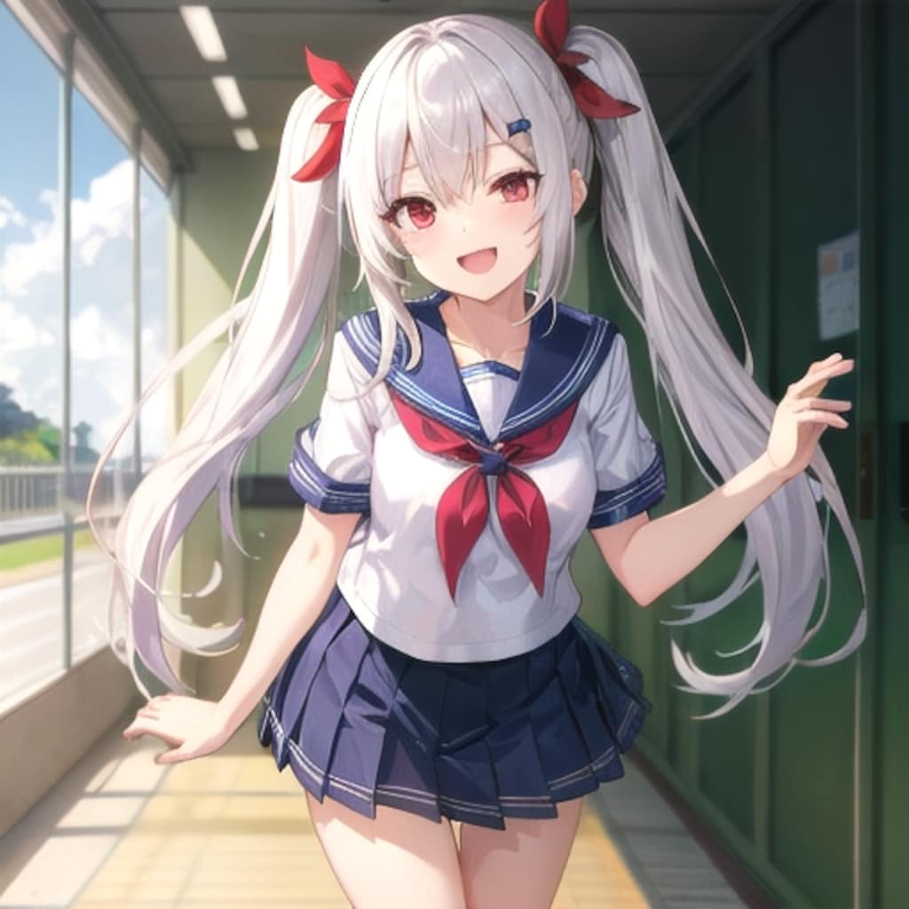 廊下で　　ルナ　　0003　　10