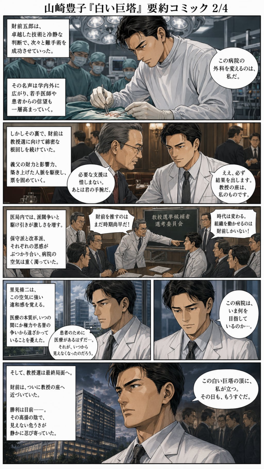 山崎豊子　白い巨塔要約コミック