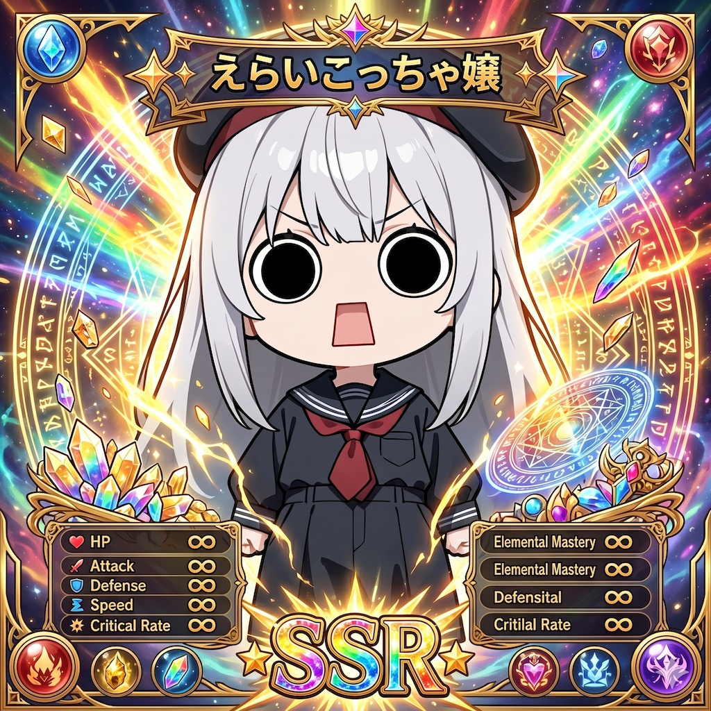 SSRカードえらいこっちゃ嬢