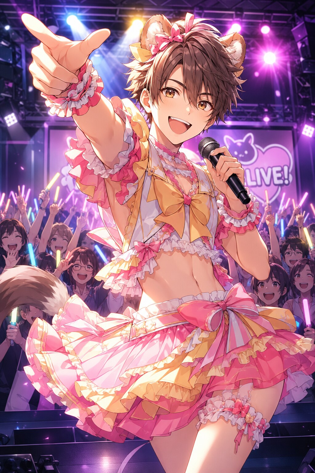 フリル衣装でアイドルやってます