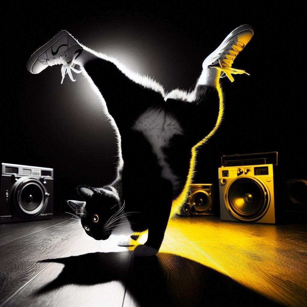 黒と黄色で彩られた猫