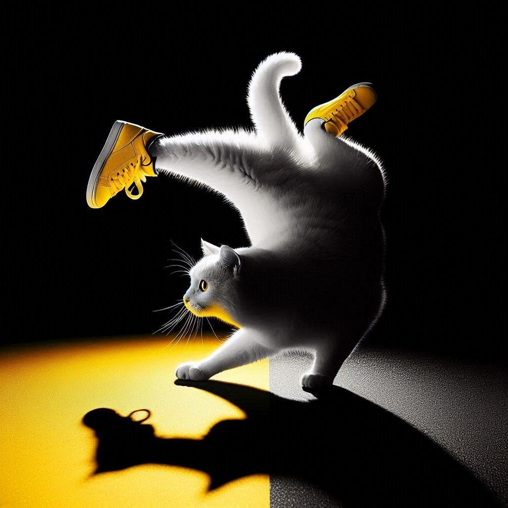 黒と黄色で彩られた猫