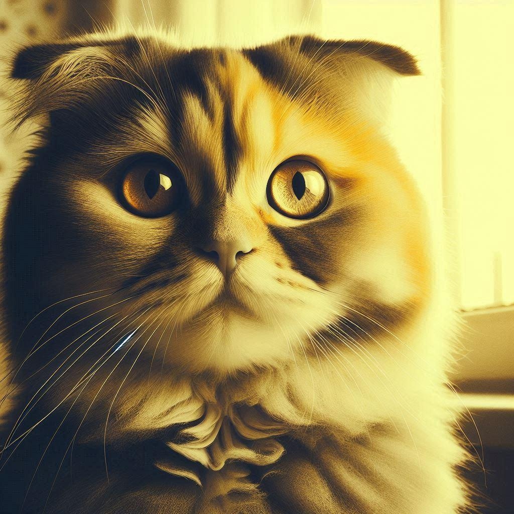 黒と黄色で彩られた猫