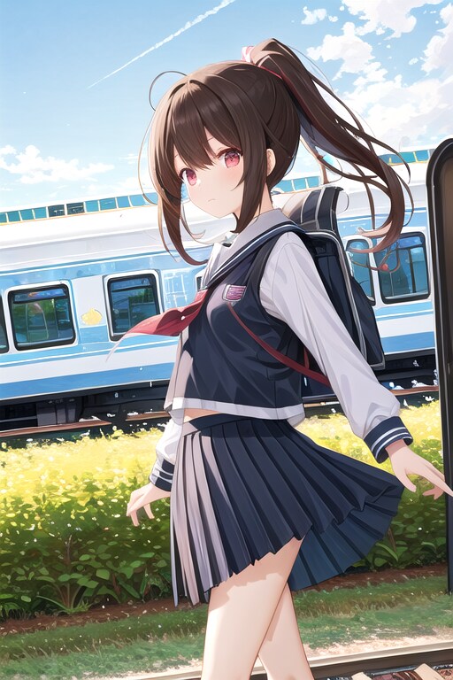 電車通学 | の人気AIイラスト・グラビア