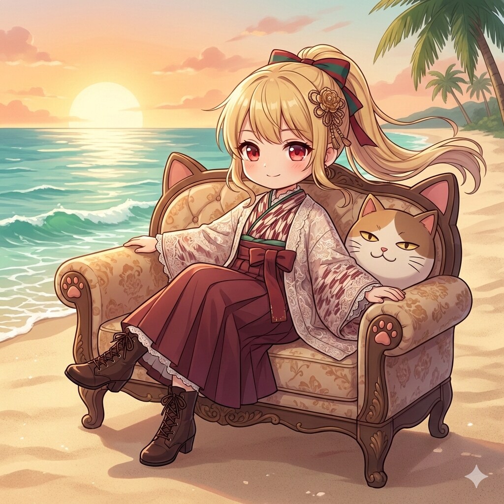 無人島の金髪ちゃん
