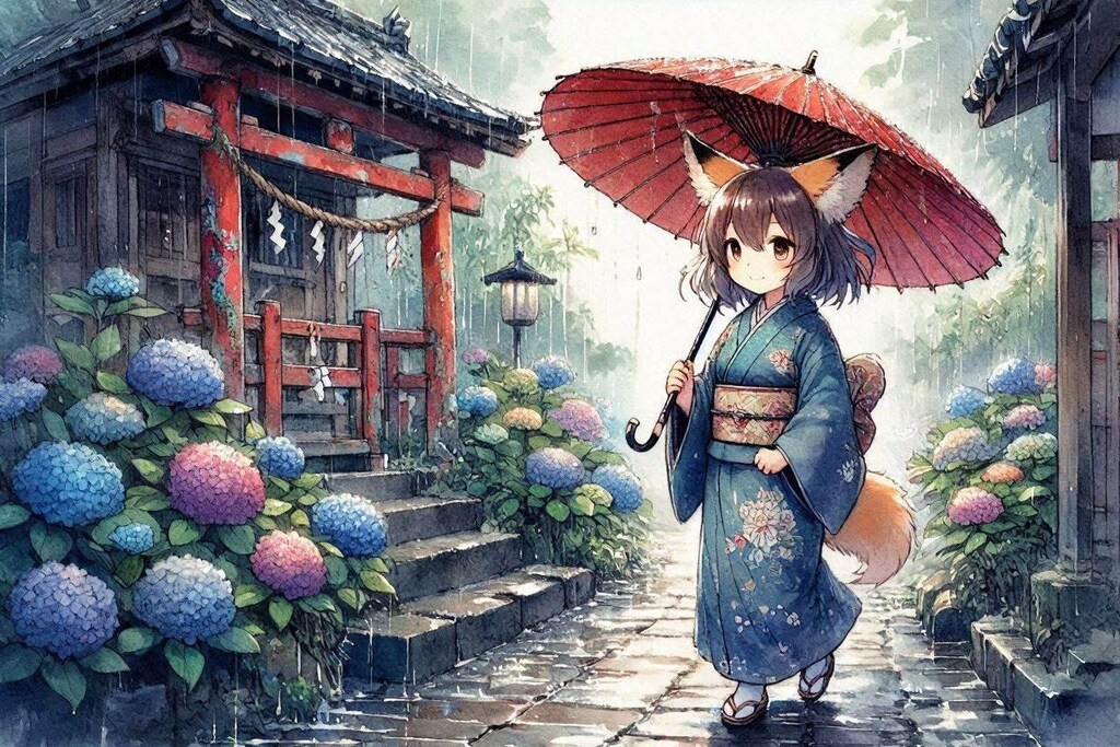 梅雨の紫陽花