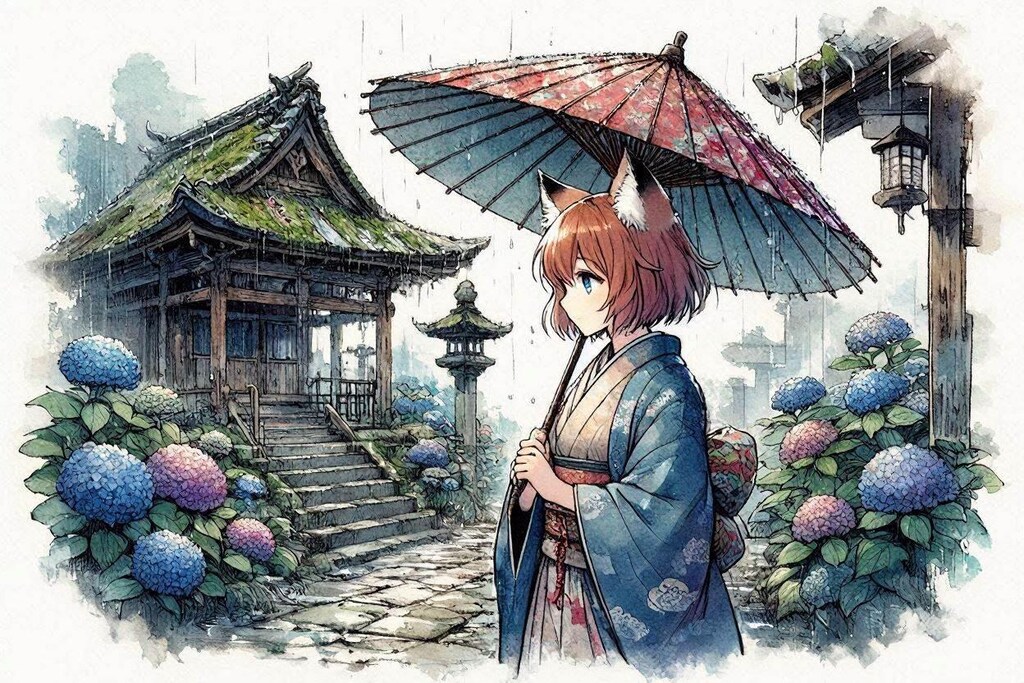 梅雨の紫陽花