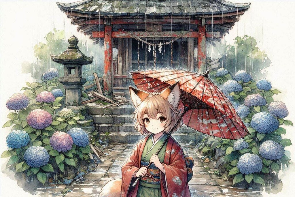 梅雨の紫陽花