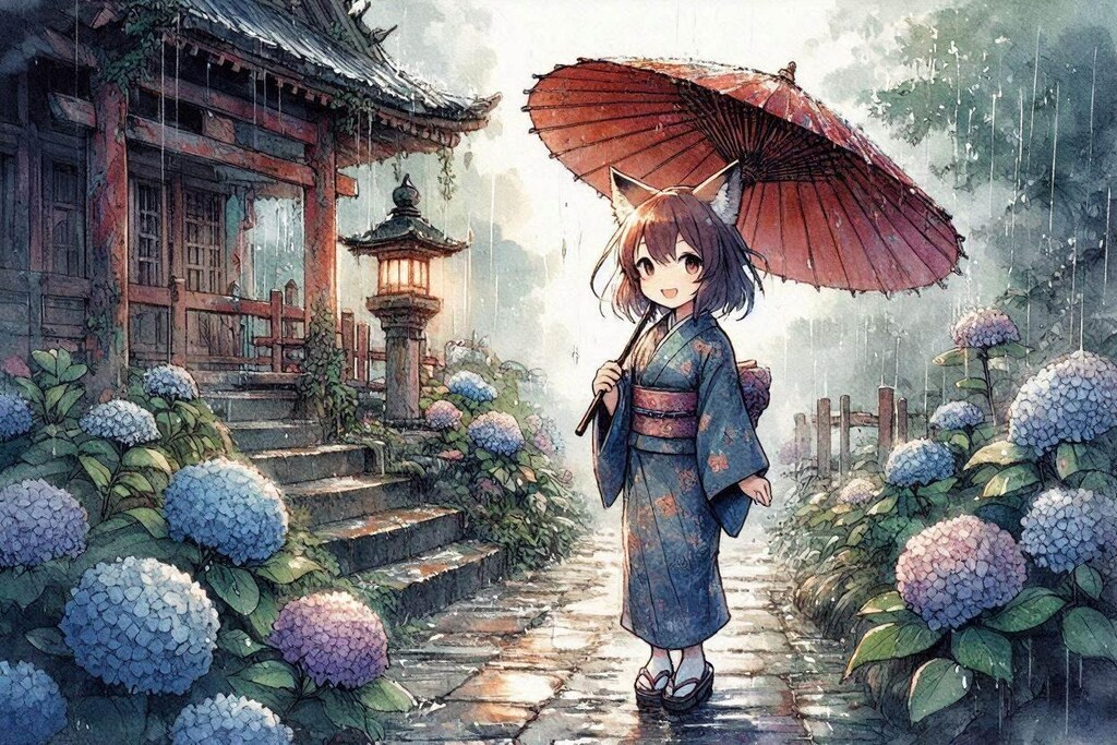 梅雨の紫陽花