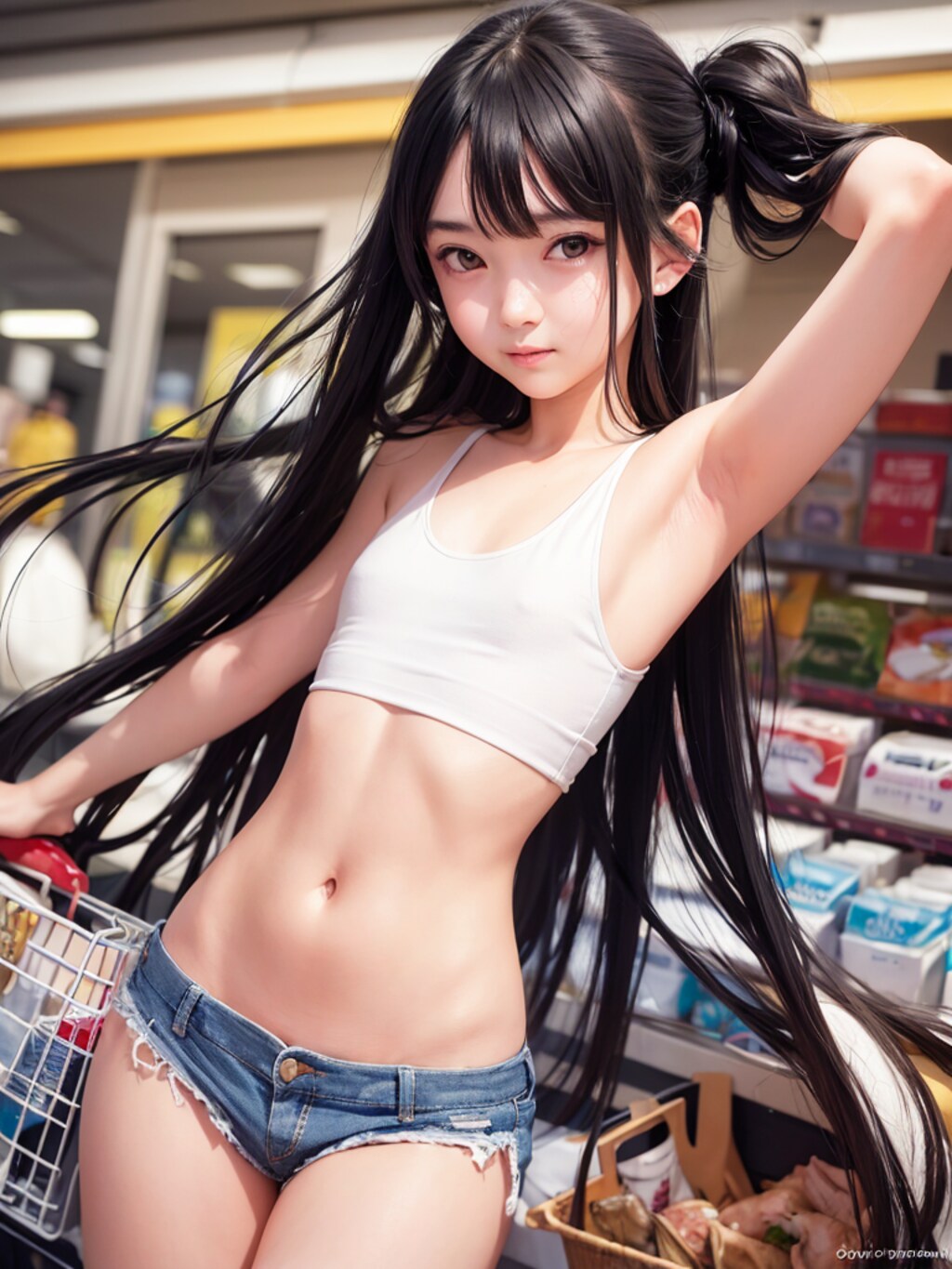 【貧乳少女】腋見せの秋