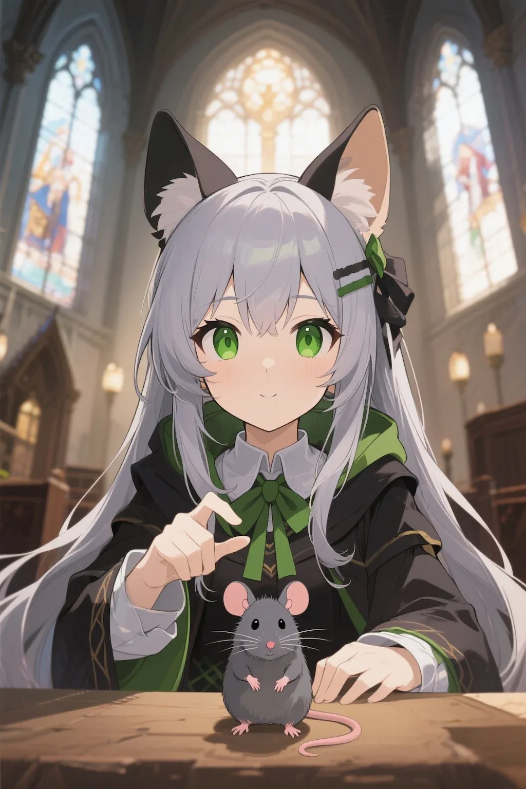 ステラちゃんとネズミ