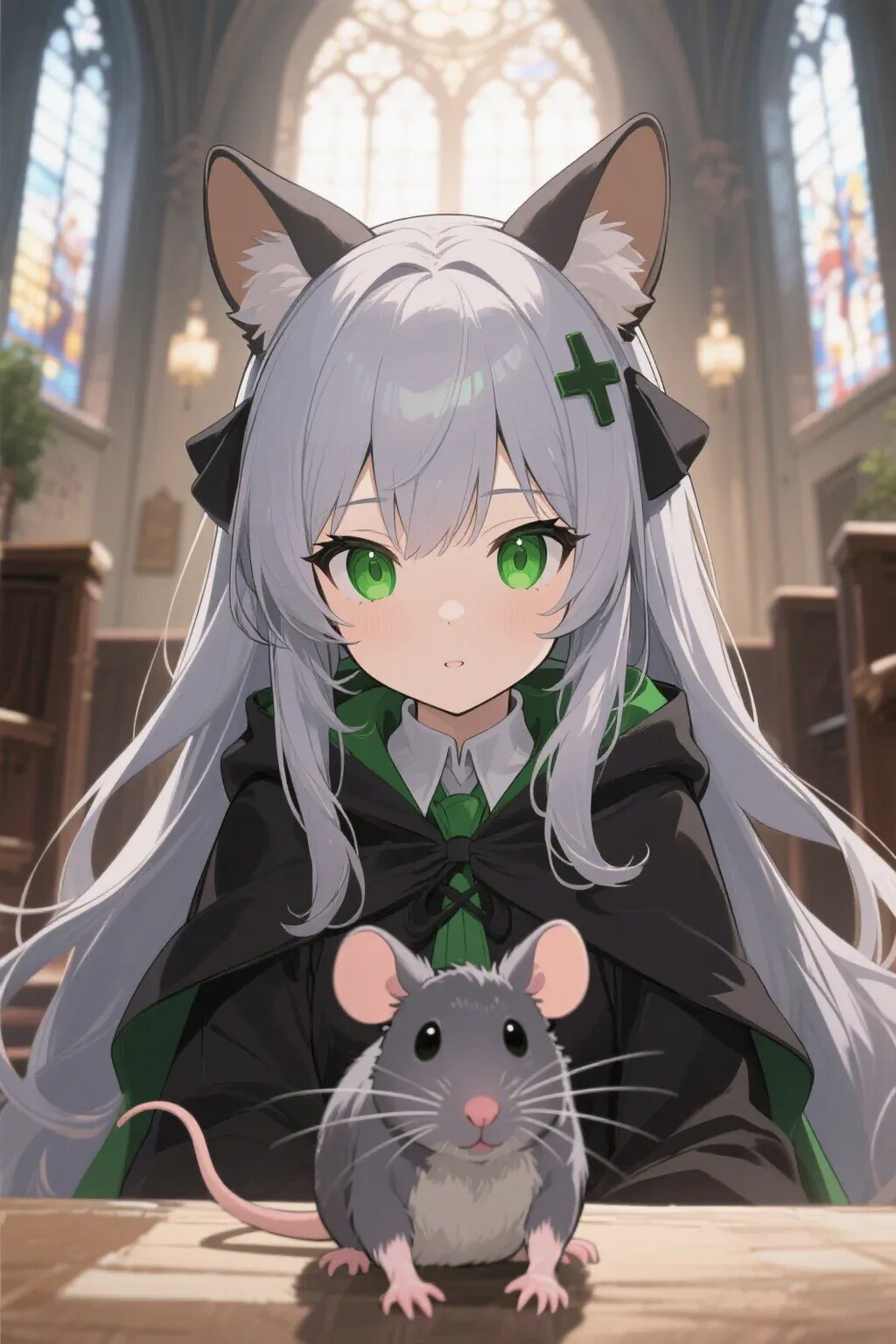 ステラちゃんとネズミ