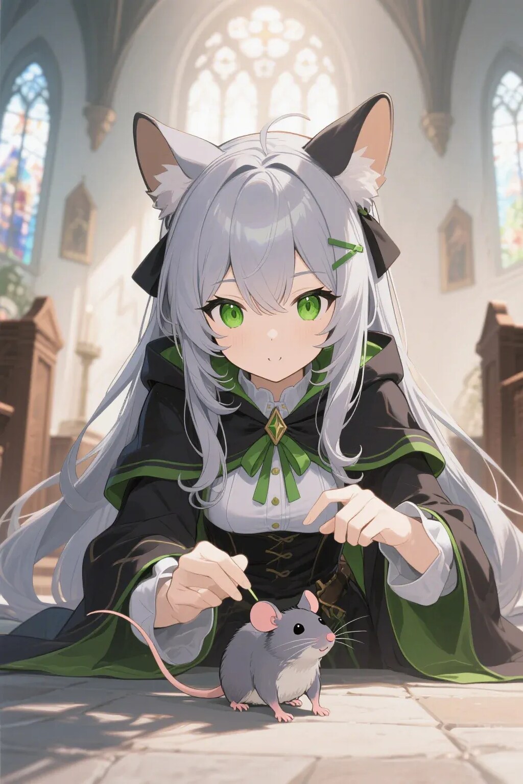 ステラちゃんとネズミ