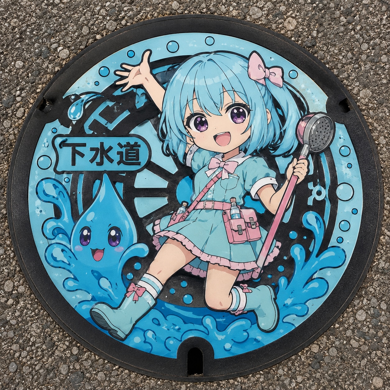 きれいをつなぐ🩵 よよ子マンホール🕳️