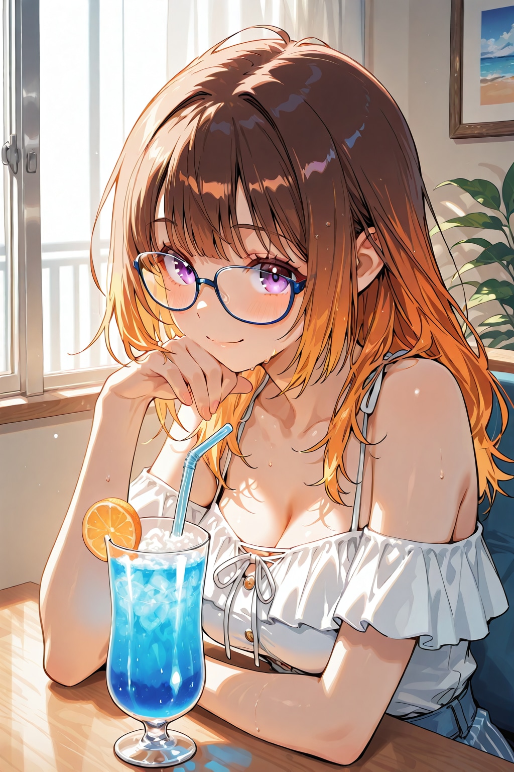 メガネ美少女