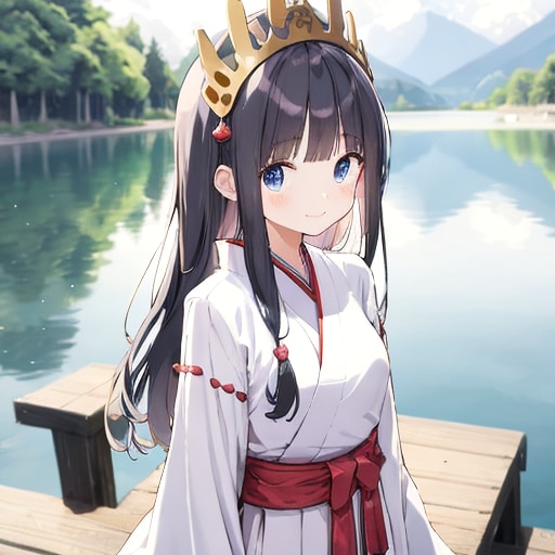 黒髪ロングの巫女少女２ | の人気AIイラスト・グラビア