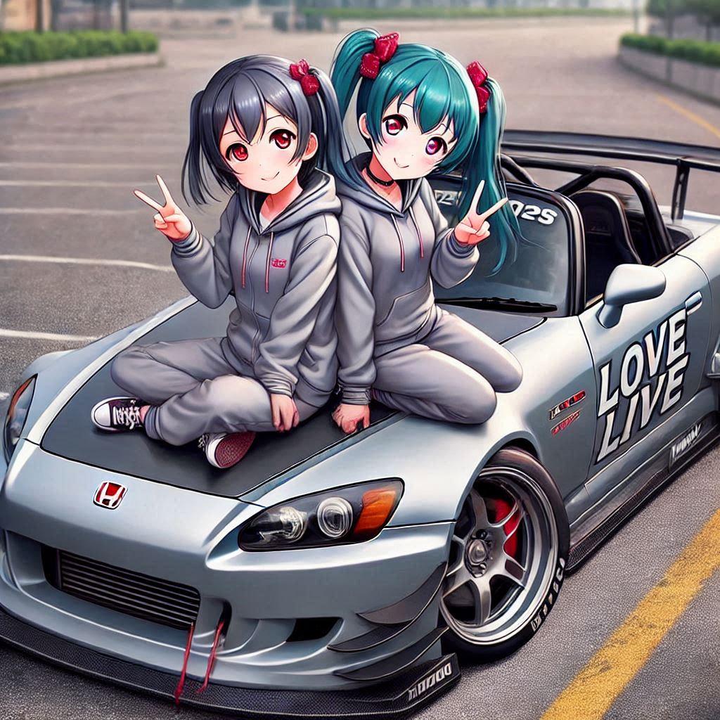 ラブライブキャラとホンダS2000のドリ車 | の人気AIイラスト・グラビア
