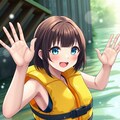 スク水ライフジャケット少女 3枚目