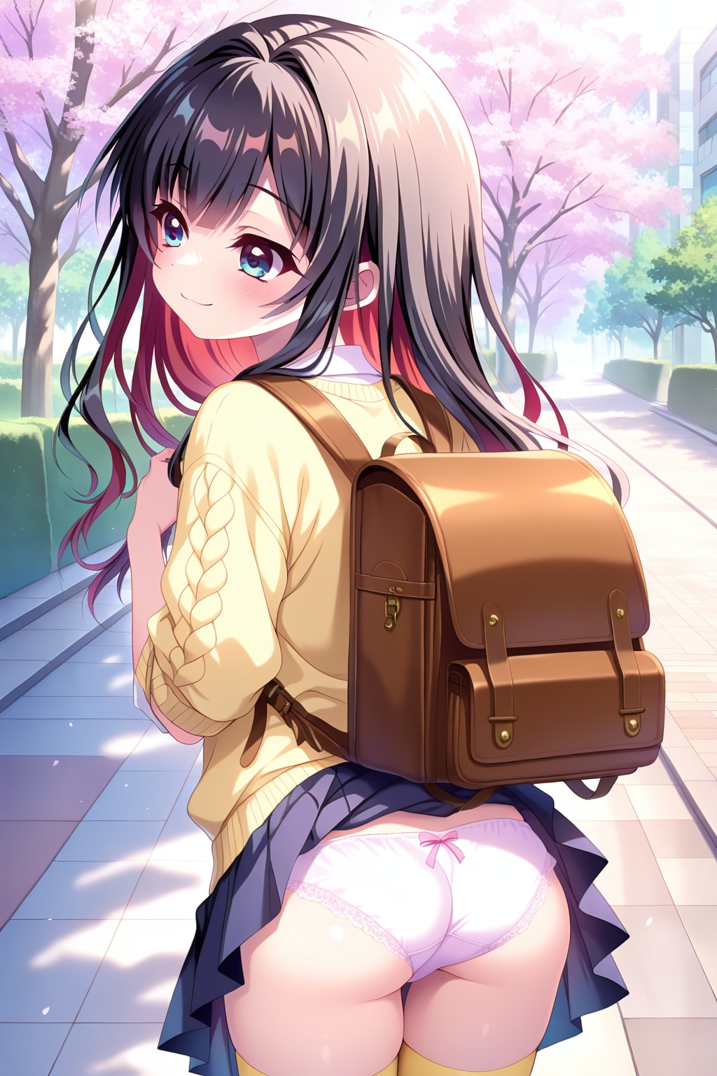 捲れてることに気づいていない