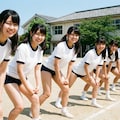 体育の授業中 3枚目