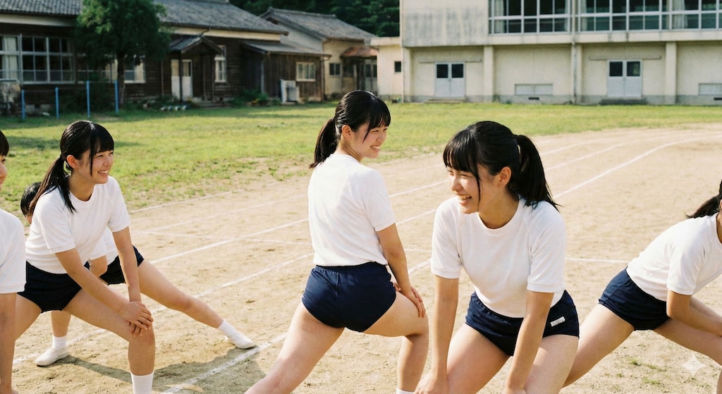 体育の授業中