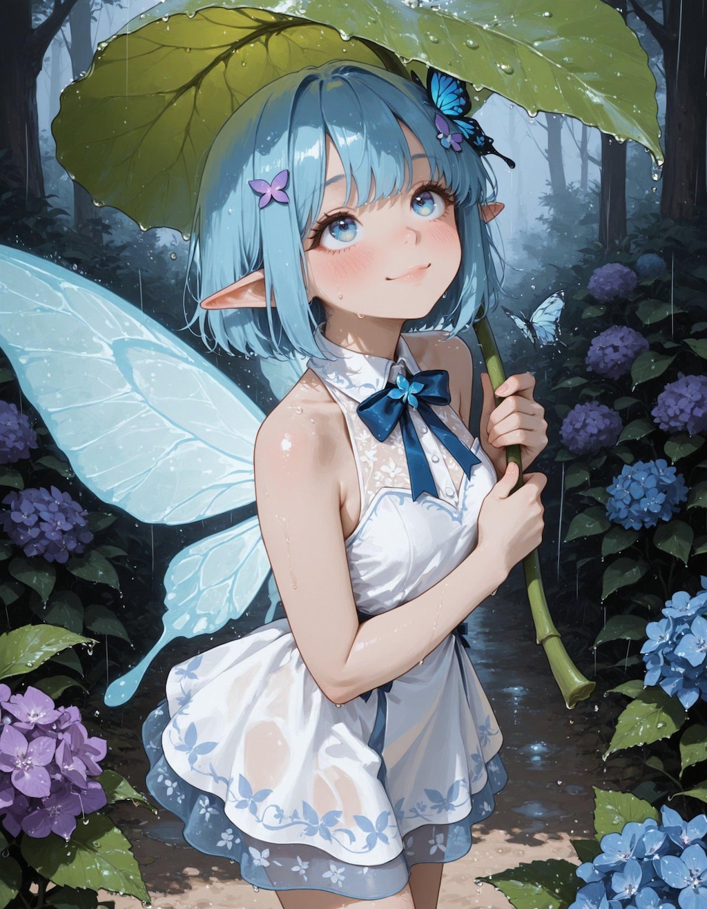 あじさいとエルフ