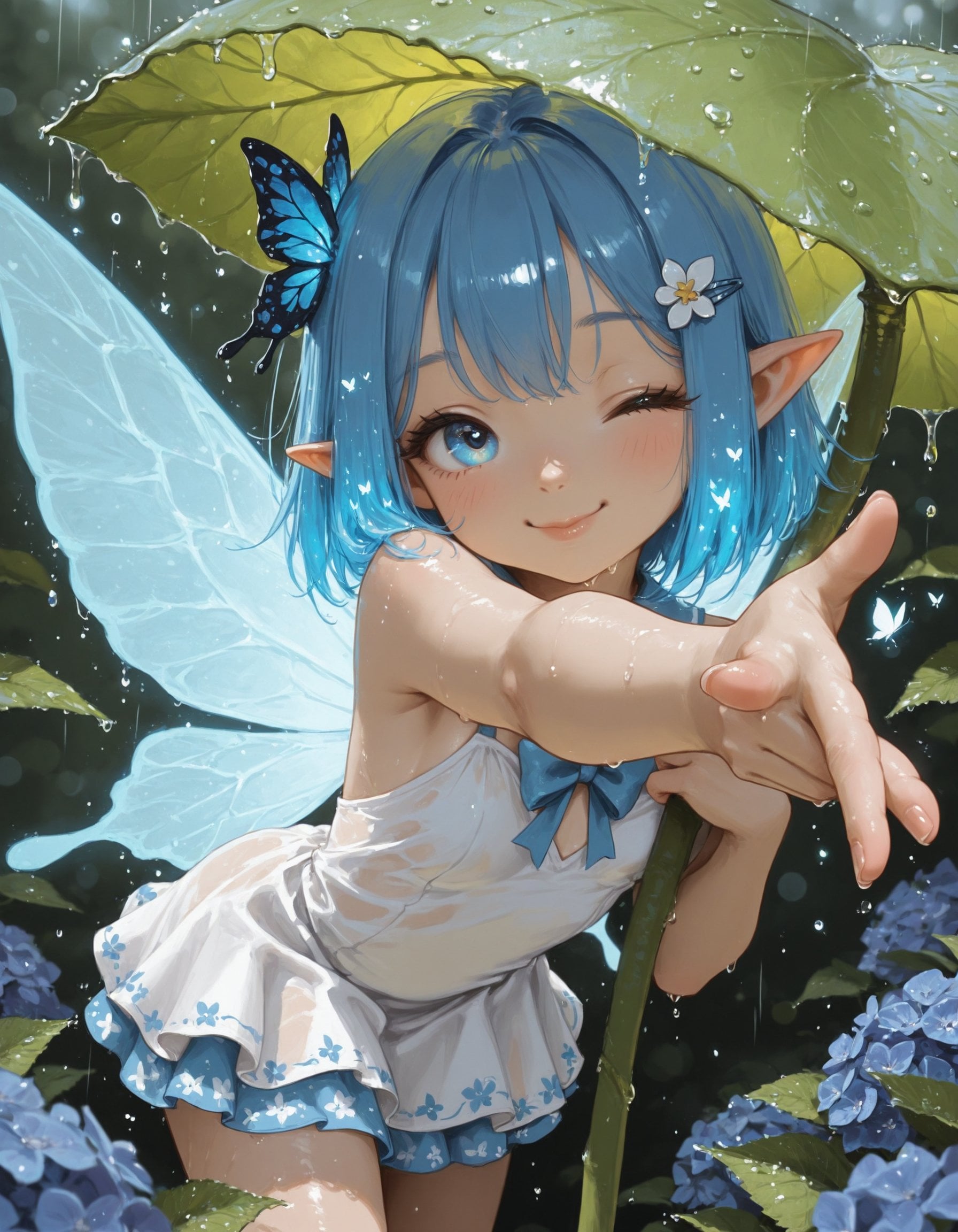 あじさいとエルフ | の人気AIイラスト・グラビア