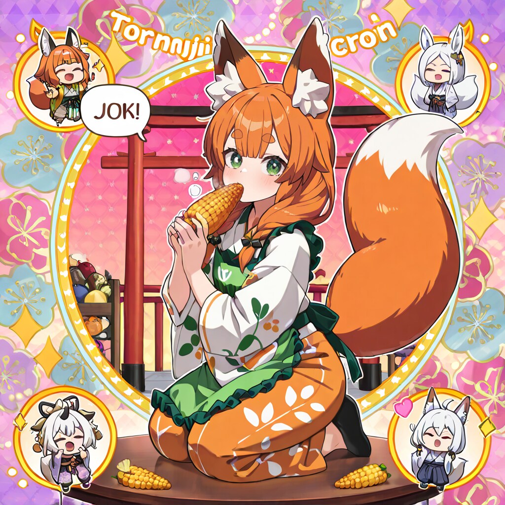 横にして食べてくれコーンチャレンジ