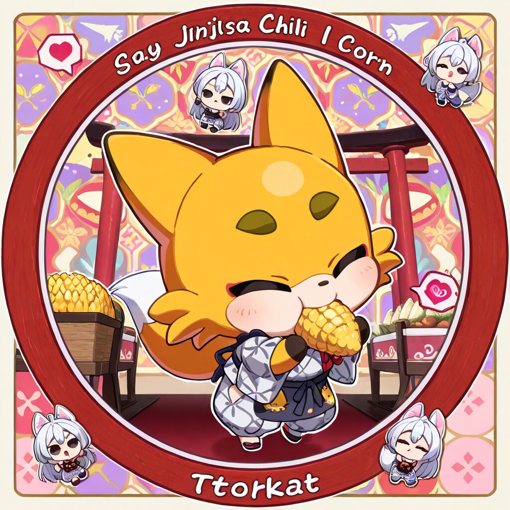 横にして食べてくれコーンチャレンジ