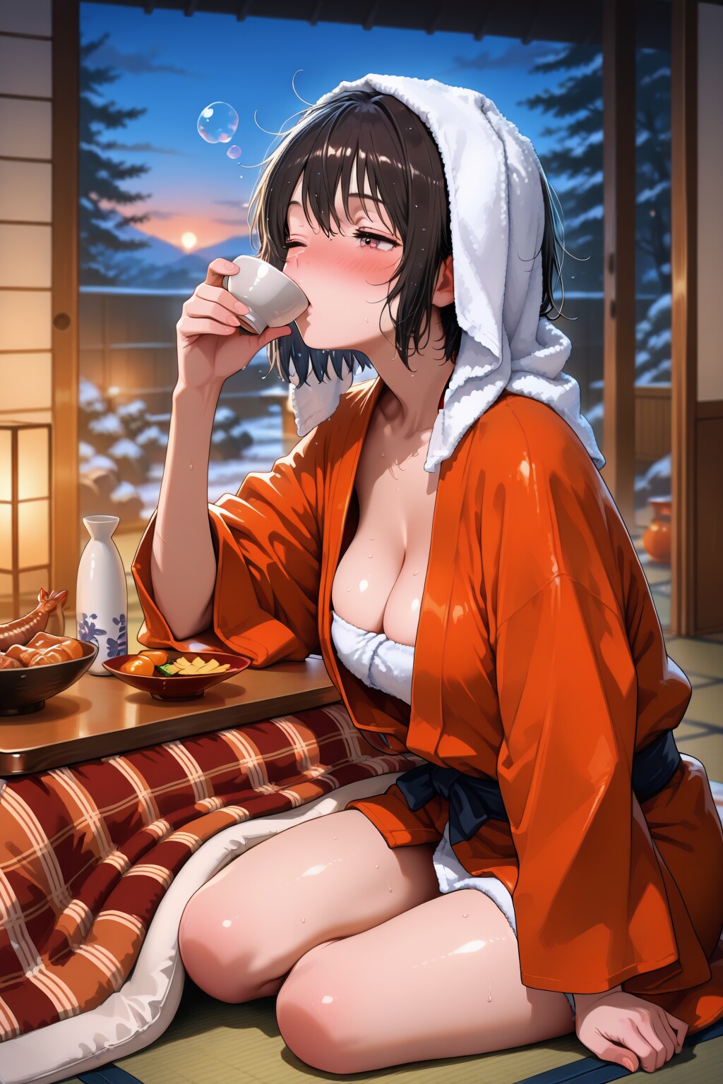 これ飲んだら服着るからぁ～