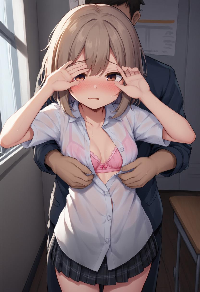 こんなトコでおっぱい出すの恥ずかしいよぉ・・