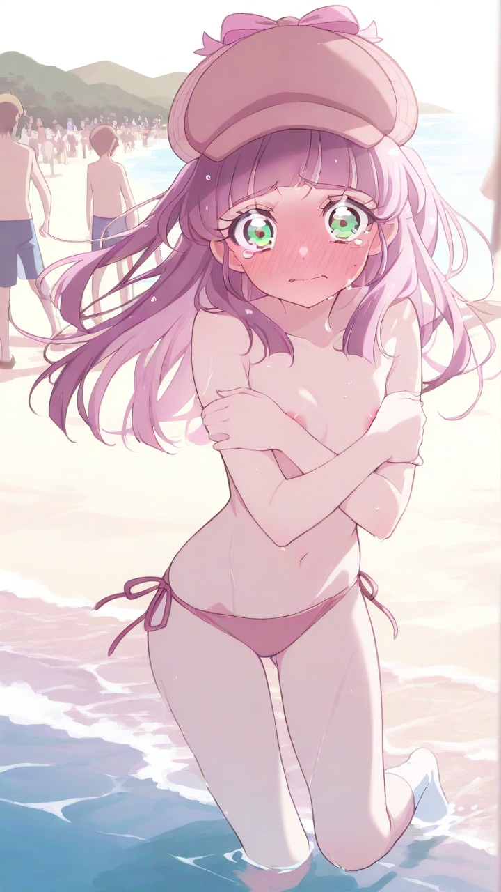 水着を流された小林