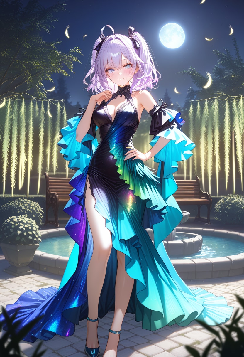 ナイトドレス姿の美少女