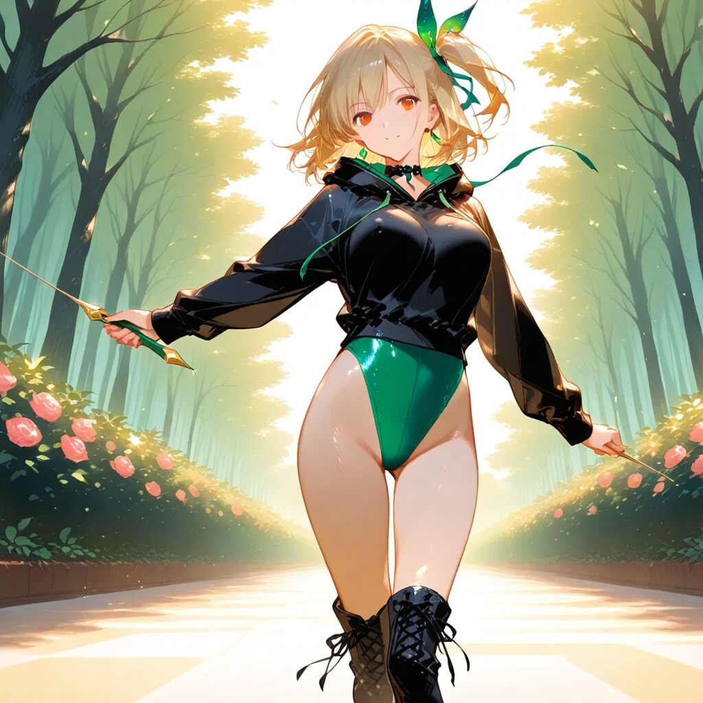 金髪ショート新体操美少女