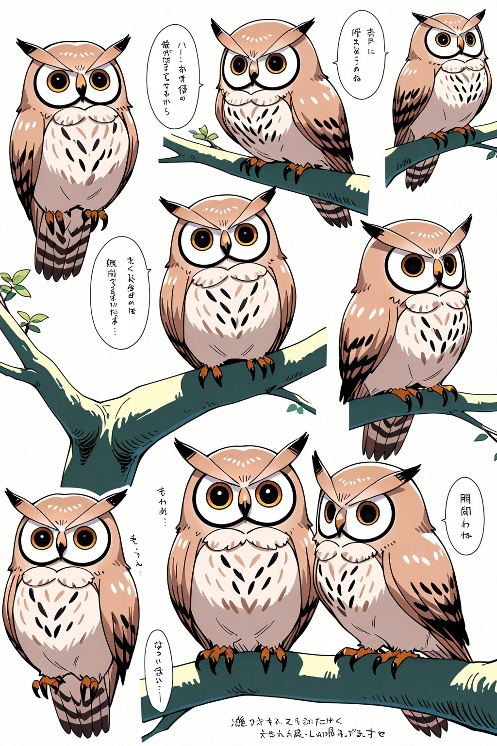 フクロウがいっぱい