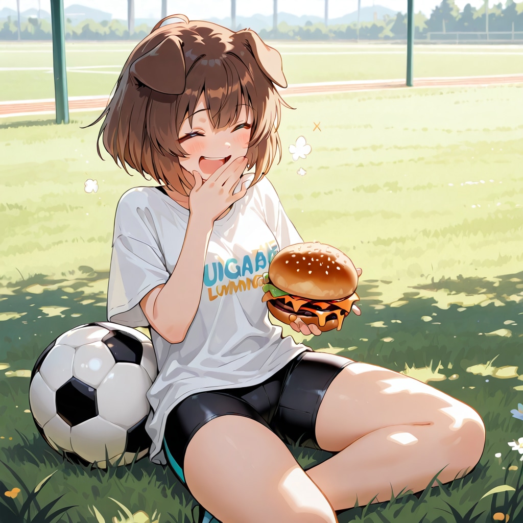 犬耳っ娘とハンバーガー