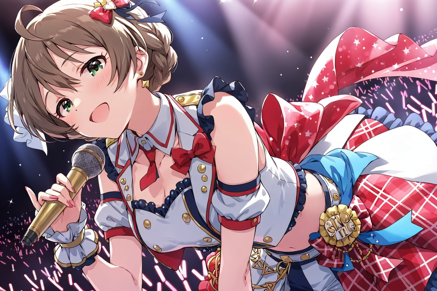 笑顔で歌う桜守歌織 | の人気AIイラスト・グラビア