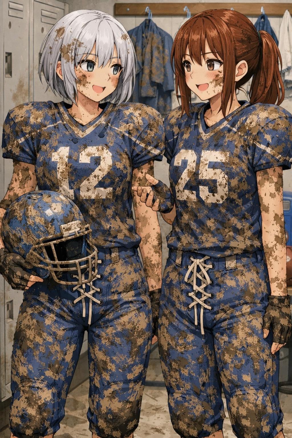 🏈泥まみれの女子アメフト 162