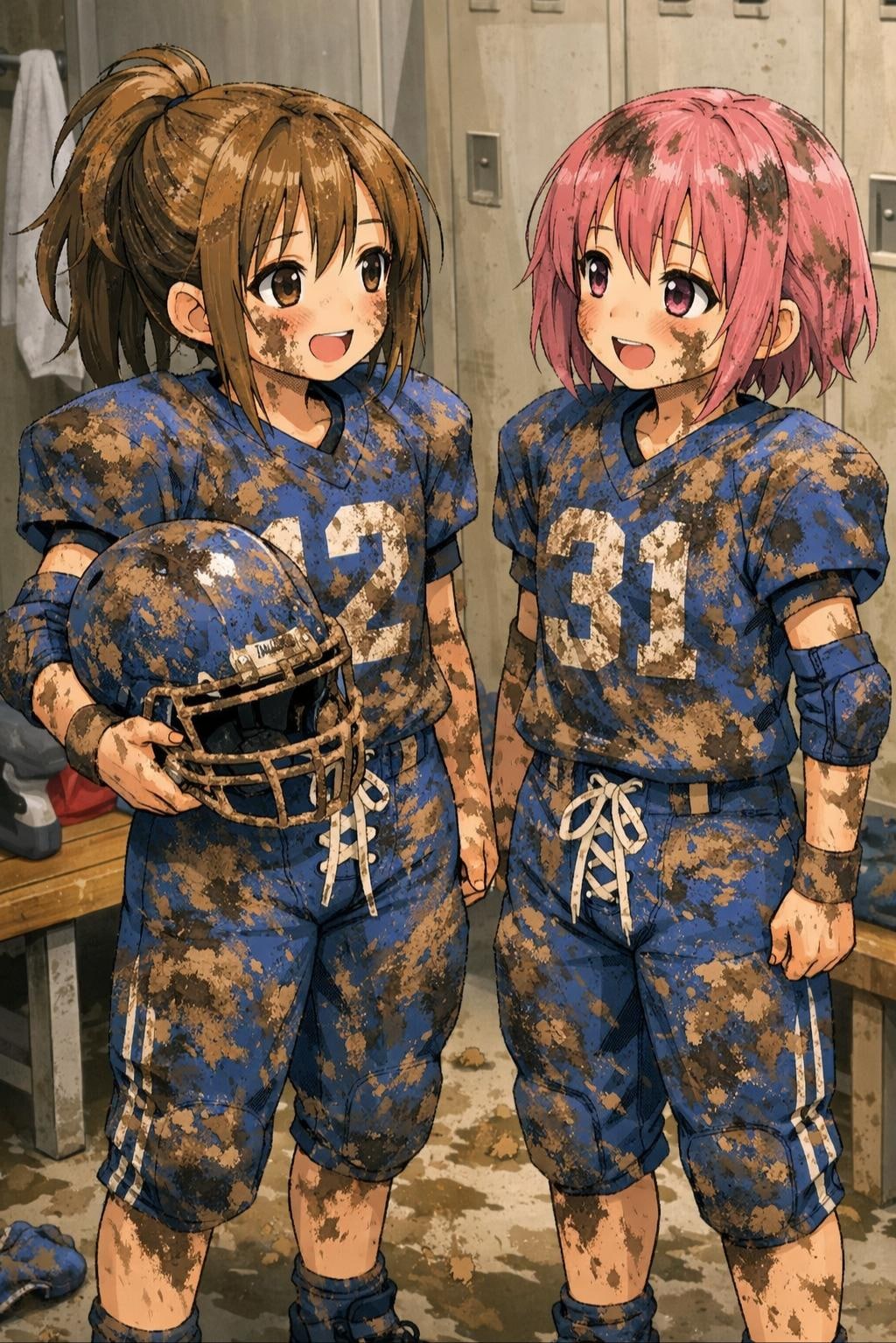 🏈泥まみれの女子アメフト 162