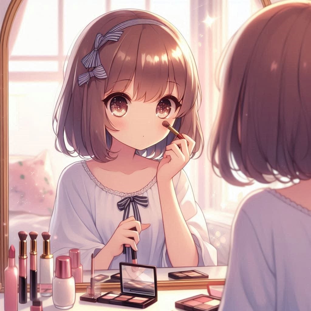 メイクアップ(DALL-E)(3) | の人気AIイラスト・グラビア